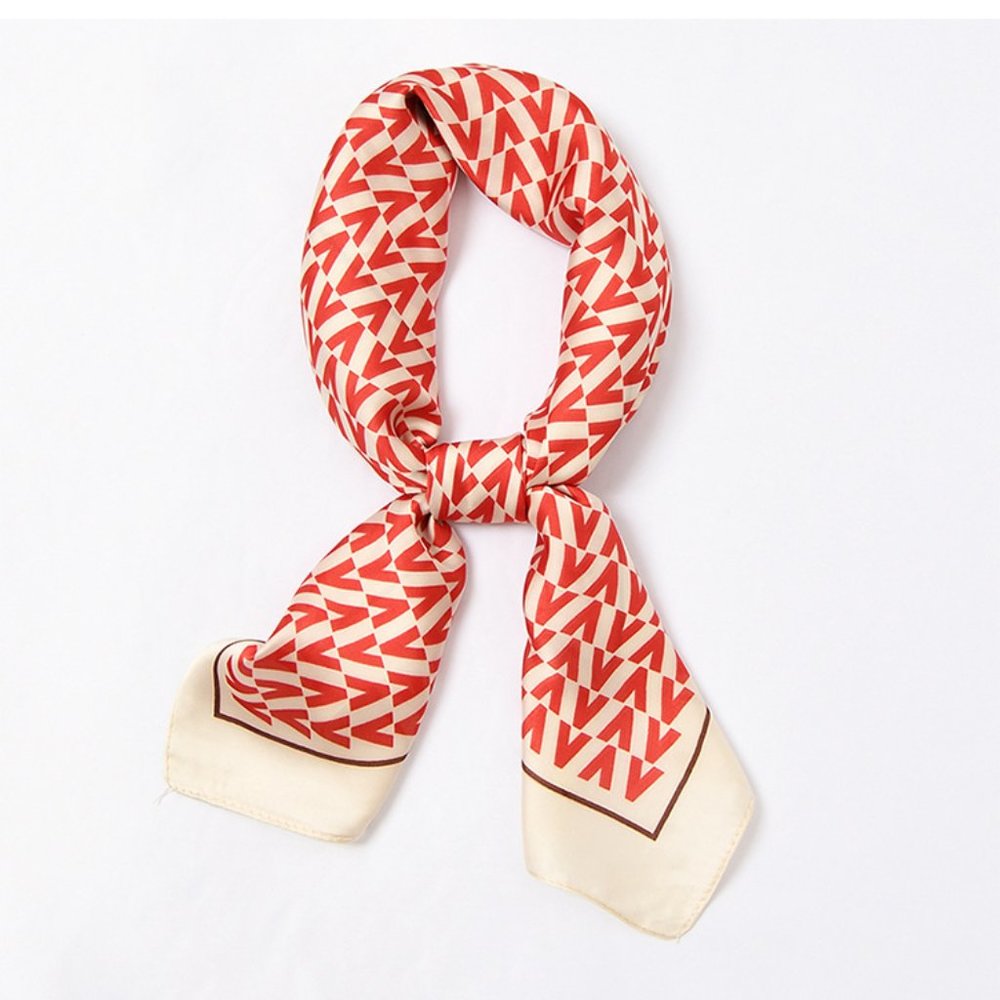 Square Silk Scarf/ Neckerchief - Bold Pinks